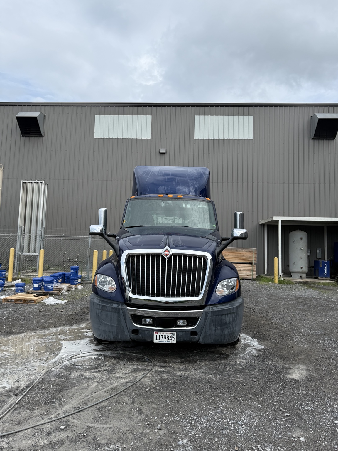 Front view of commercial truck after cleaning